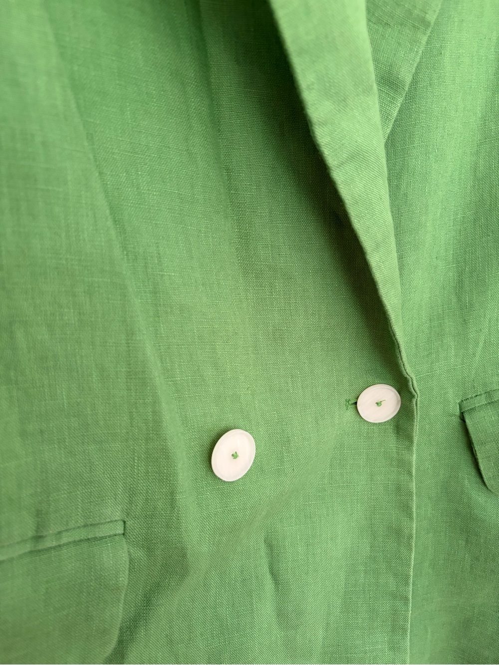 100% linen green MANGO blazer - Picture 5 of 7